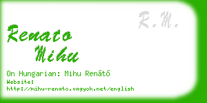renato mihu business card