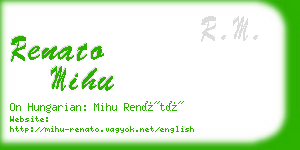 renato mihu business card